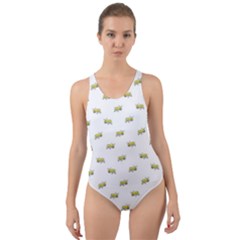 Ant Sketchy Comic Style Motif Pattern Cut-out Back One Piece Swimsuit by dflcprintsclothing