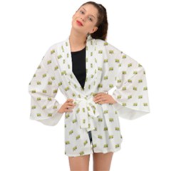 Ant Sketchy Comic Style Motif Pattern Long Sleeve Kimono