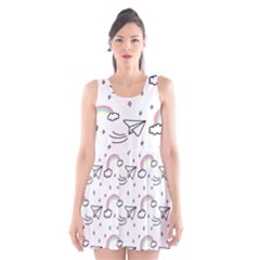 Cute Art Print Pattern Scoop Neck Skater Dress by Vaneshart