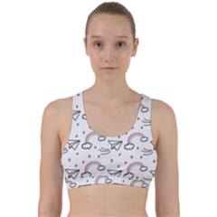 Cute Art Print Pattern Back Weave Sports Bra by Vaneshart