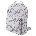 Cute Art Print Pattern Flap Pocket Backpack (Small) View1