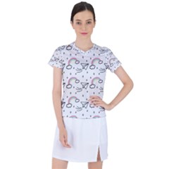 Cute Art Print Pattern Women s Sports Top