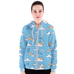 Sky Pattern Women s Zipper Hoodie by Vaneshart