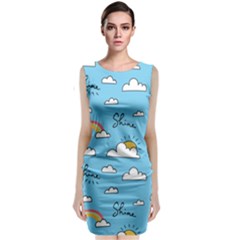 Sky Pattern Classic Sleeveless Midi Dress by Vaneshart