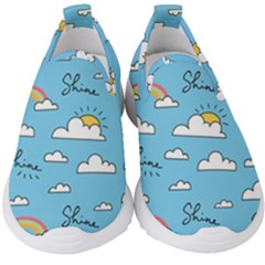 Sky Pattern Kids  Slip On Sneakers by Vaneshart