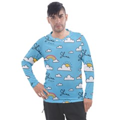 Sky Pattern Men s Pique Long Sleeve Tee