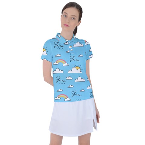 Sky Pattern Women s Polo Tee by Vaneshart