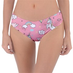 Cute Unicorn Seamless Pattern Reversible Classic Bikini Bottoms by Vaneshart