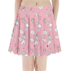 Cute Unicorn Seamless Pattern Pleated Mini Skirt by Vaneshart