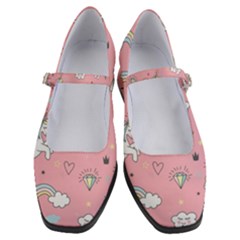 Cute Unicorn Seamless Pattern Women s Mary Jane Shoes