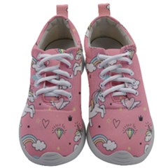 Cute Unicorn Seamless Pattern Mens Athletic Shoes