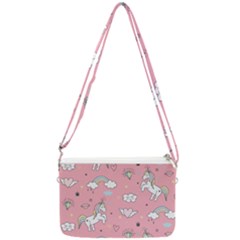 Cute Unicorn Seamless Pattern Double Gusset Crossbody Bag