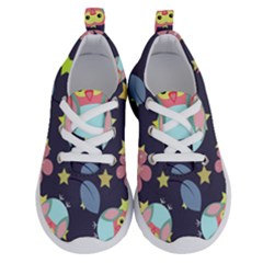 Owl Stars Pattern Background Running Shoes by Vaneshart