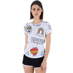 Abstract Fashion Background Suitable Fabric Printing Back Cut Out Sport Tee