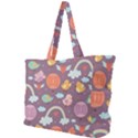 Cute Seamless Pattern With Doodle Birds Balloons Simple Shoulder Bag View1