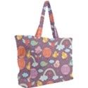 Cute Seamless Pattern With Doodle Birds Balloons Simple Shoulder Bag View2