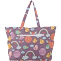 Cute Seamless Pattern With Doodle Birds Balloons Simple Shoulder Bag View3