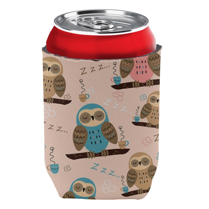 Seamless Pattern Owls Dream Cute Style Fabric Can Holder