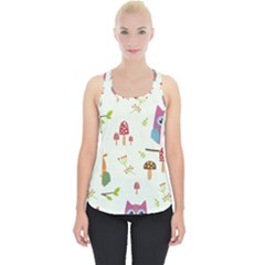 Forest Seamless Pattern With Cute Owls Piece Up Tank Top by Vaneshart