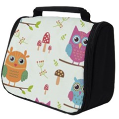 Forest Seamless Pattern With Cute Owls Full Print Travel Pouch (big) by Vaneshart