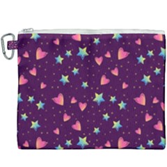 Colorful Stars Hearts Seamless Vector Pattern Canvas Cosmetic Bag (xxxl) by Vaneshart