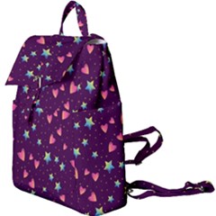 Colorful Stars Hearts Seamless Vector Pattern Buckle Everyday Backpack by Vaneshart