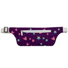 Colorful Stars Hearts Seamless Vector Pattern Active Waist Bag