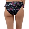 Embroidery Trend Floral Pattern Small Branches Herb Rose Frill Bikini Bottom View2