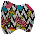 Vector Romantic Love Seamless Pattern Velour Head Support Cushion View3