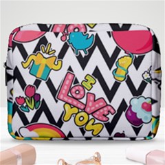 Vector Romantic Love Seamless Pattern Make Up Pouch (large) by Vaneshart