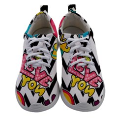 Vector Romantic Love Seamless Pattern Athletic Shoes