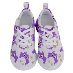 Purple Owl Pattern Background Running Shoes by Vaneshart