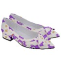 Purple Owl Pattern Background Women s Bow Heels View3