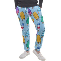 Cute Kawaii Ice Cream Seamless Pattern Men s Jogger Sweatpants by Vaneshart