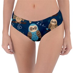 Seamless Pattern Owls Dreaming Reversible Classic Bikini Bottoms by Vaneshart