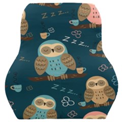 Seamless Pattern Owls Dreaming Car Seat Back Cushion  by Vaneshart