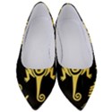 Mexican Culture Golden Tribal Icons Women s Low Heels View1