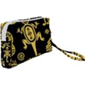 Mexican Culture Golden Tribal Icons Wristlet Pouch Bag (Small) View2