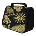 Maya Style Gold Linear Totem Icons Full Print Travel Pouch (Small) View1