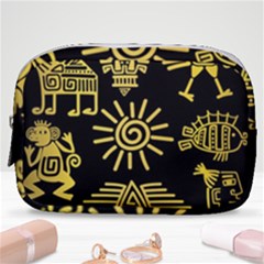 Maya Style Gold Linear Totem Icons Make Up Pouch (small) by Vaneshart