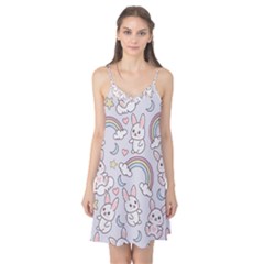 Seamless Pattern With Cute Rabbit Character Camis Nightgown by Vaneshart