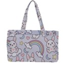 Seamless Pattern With Cute Rabbit Character Canvas Work Bag View2