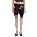 Floral Folk Fashion Ornamental Embroidery Pattern Yoga Cropped Leggings View1