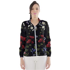 Floral Folk Fashion Ornamental Embroidery Pattern Women s Windbreaker