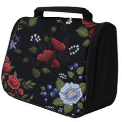 Floral Folk Fashion Ornamental Embroidery Pattern Full Print Travel Pouch (big) by Vaneshart