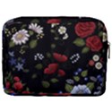 Floral Folk Fashion Ornamental Embroidery Pattern Make Up Pouch (Large) View2