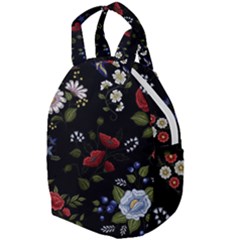 Floral Folk Fashion Ornamental Embroidery Pattern Travel Backpacks by Vaneshart