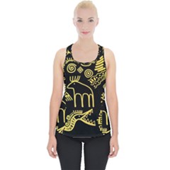 Golden Indian Traditional Signs Symbols Piece Up Tank Top by Vaneshart