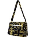 Golden Indian Traditional Signs Symbols Front Pocket Crossbody Bag View2