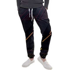 Gradient Geometric Shapes Dark Background Men s Jogger Sweatpants by Vaneshart